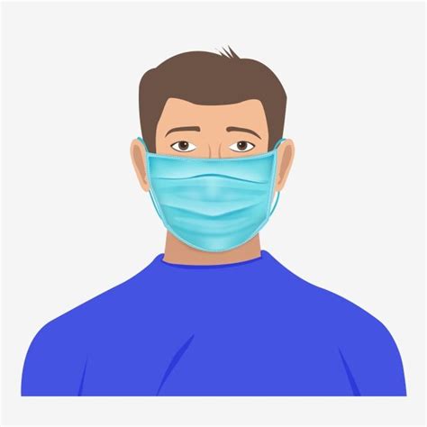Mask Wearing Clipart Transparent Background Medical Protection Mask