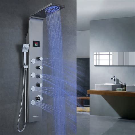 Buy Rovate Modern Led Rainfall Waterfall Shower Panels Tower System