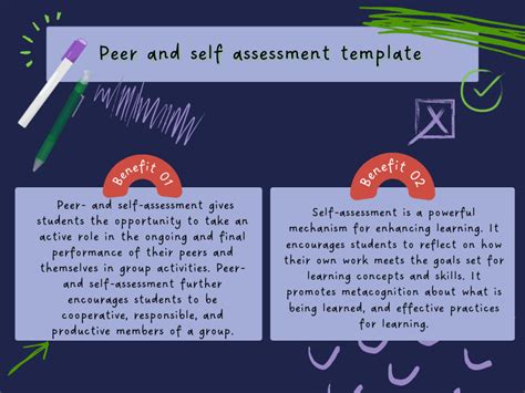 Peer And Self Assessment Template Teaching Resources