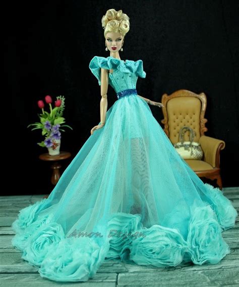 gown outfit dress new for barbie model silk stone and fashion royalty ebay doll dress