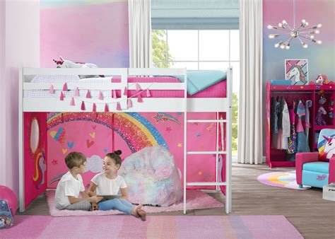 Jojo Siwa Loft Bed Tent Curtain Set For Twin Loft Delta Children
