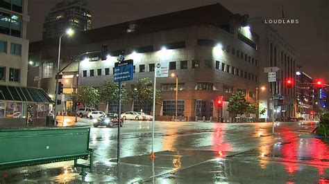 Overnight Rain Downtown Los Angeles Raw Footage Youtube