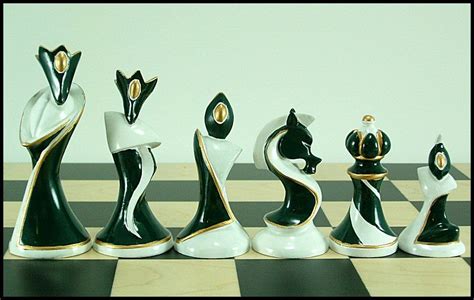 Art Deco Chess Set Yummm Chess Set Chess Board Chess Set Unique