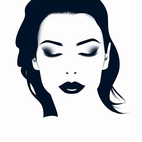 Premium Ai Image Silhouette Of A Womans Face With Eyes Closed