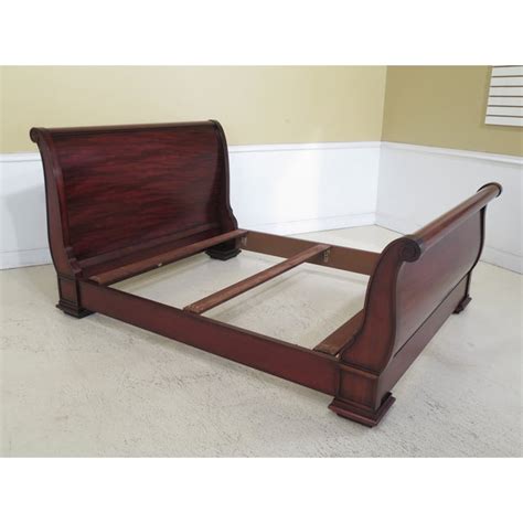 20th Century Traditional Baker Queen Size Mahogany Sleigh Bed Chairish