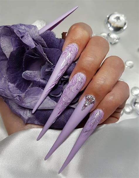 Sharp Long Witch Nails For Nail Lovers Long Nails Witch Nails Holographic Nails