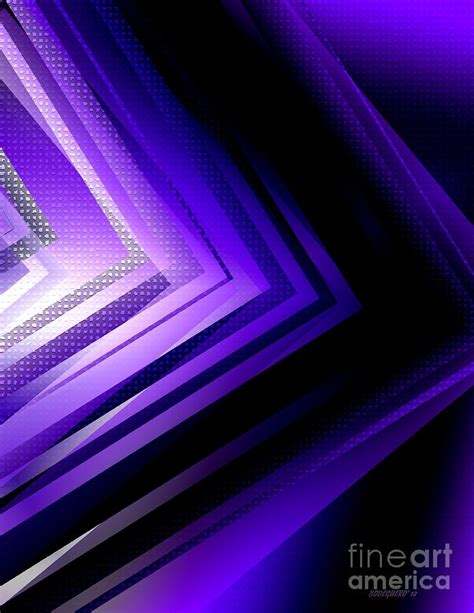 Purple Black And White Geometry Digital Art By Mario Perez