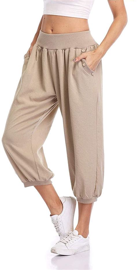 Buy Miss Moly Womens Capri Pants Loose Fit Sweatpants Jogger Workout Yoga Pants With Pockets
