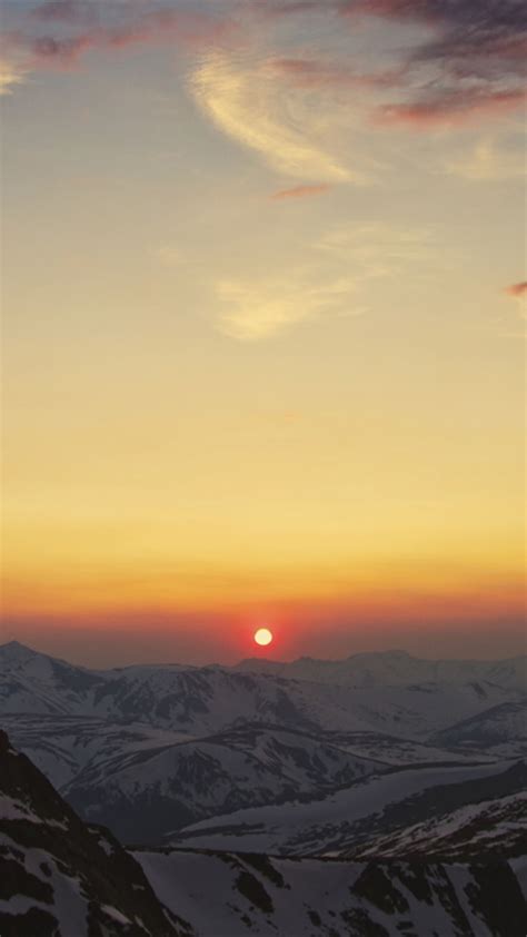 Mountains Cordillera Sky Sunset Sun Clouds Iphone 4s Wallpapers Free
