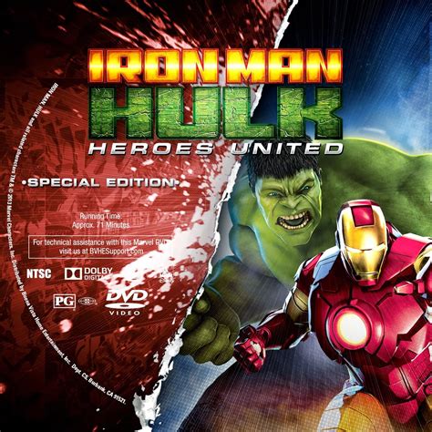 label dvd iron man hulk heroes united special edition dvd cover baixar capas de filmes e