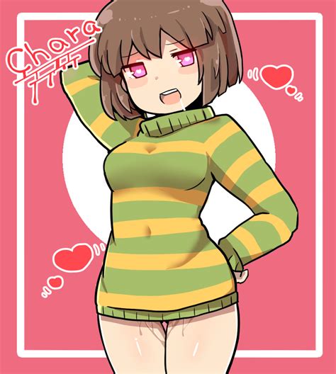 hasso goodbad963 chara undertale undertale commentary 1girl d aged up arm behind