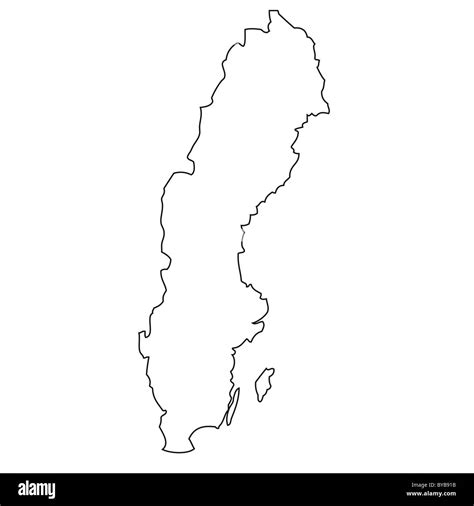 Outline Map Of Sweden Stock Photo Alamy