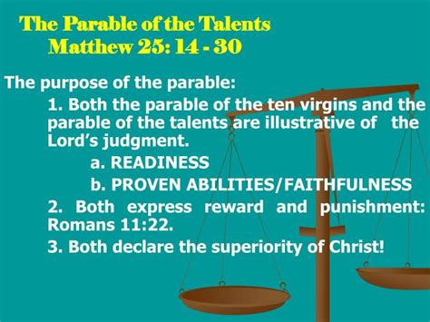 The Parable Of Talents Matthew