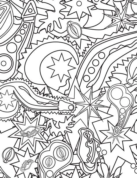 Adult Naughty Coloring Page Abstract Sensual Geometric