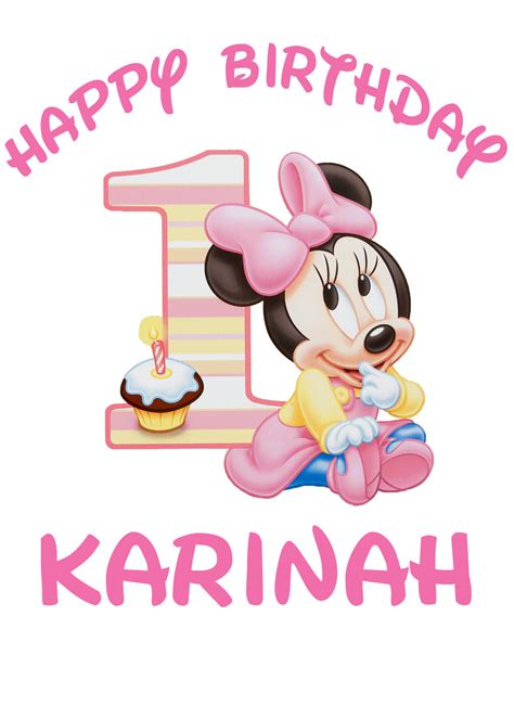 Baby Minnie Mouse 1st Birthday Clipart 20 Free Cliparts Download