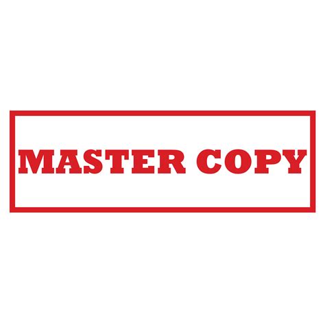 Master Copy Stamp