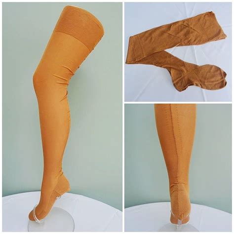 Vintage Stockings Seamed Ladies Cuban Heel 1940s Unworn Tan Etsy