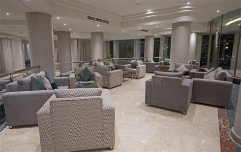 Interior Design Of Lobby Seating Area In Luxury Hotel Stock Image