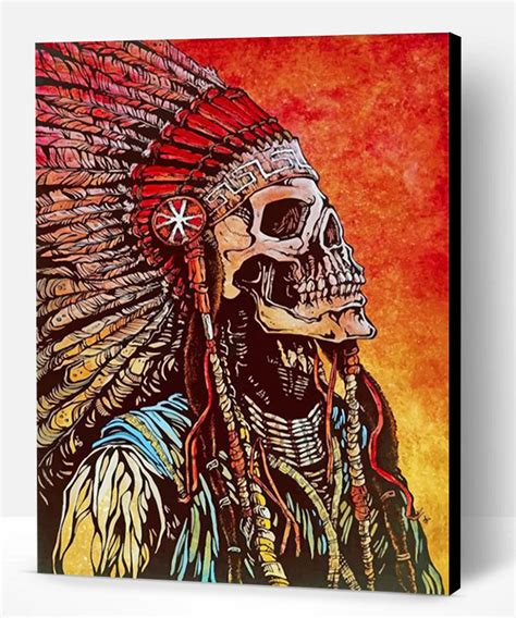 Native American Skull Paint By Number Paint By Numbers Pro