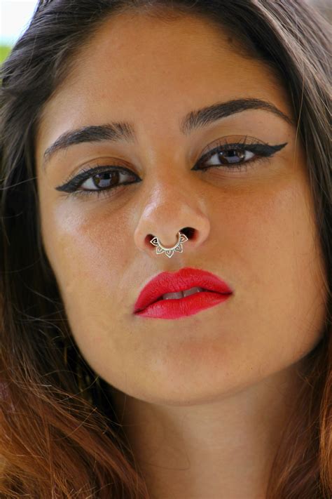 Septum Piercing With Big Nose Body Piercing