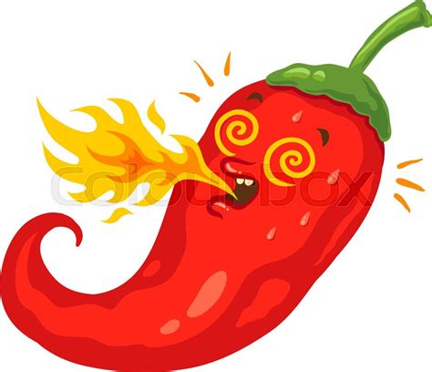 Vector Illustration Of A Spicy Chili Stock Vector Colourbox