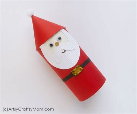 Cardboard Roll Santa Claus Christmas Ornament Craft