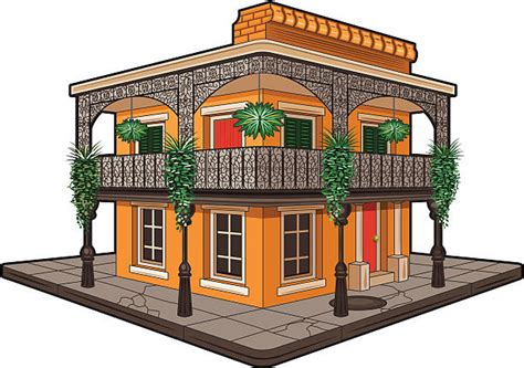 Royalty Free New Orleans French Quarter Clip Art Vector Images