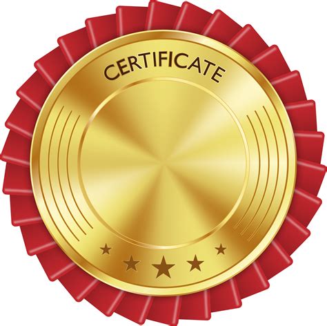 Certificat Médaille Dor De Luxe 14585785 Png
