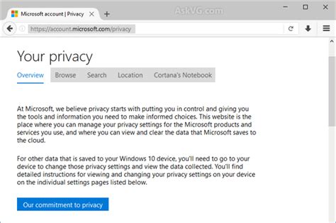 Microsoft Edge Privacy Dashboard