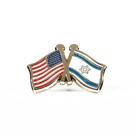 Lapel Pin Israeliamerican Flags Stylish And Versatile