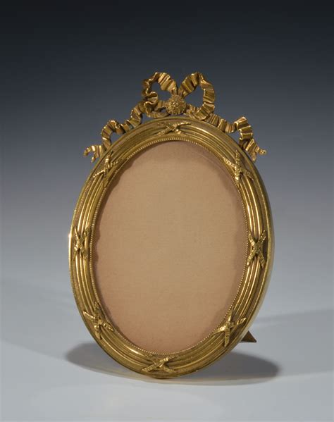 Antique Oval Gilt Brass Photograph Frame