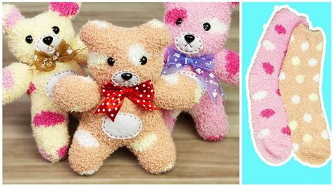 Diy Teddy Bear From Sock How To Make A Sock Doll Sock Doll Crafts Teddy Bear Handmade