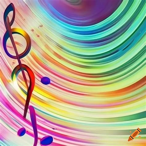 Colored Music Notes Sheet
