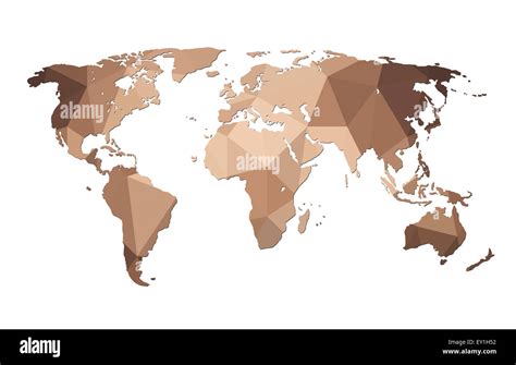 Mapa Del Mundo En Estilo Poligonal Estructura Geométrica Aislado