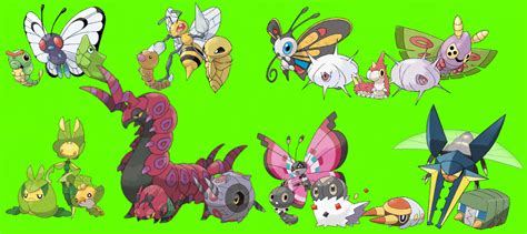 Pokemon 3 Stage Families Bug Types By Quintonshark8713 On Deviantart