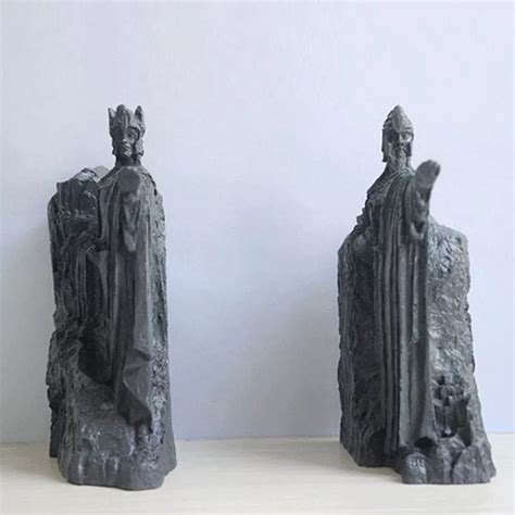 The Argonath Bookend Resin Sculpture Gates Of Gondor Retro Etsy
