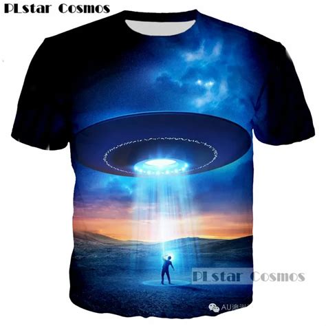 Plstar Cosmos Cool T Shirt Menwomen 3d Tshirt Print Ufo Aliens Galaxy Summer Tops Tees T Shirt