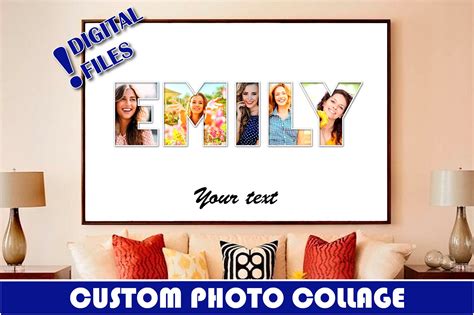 Emily Photo Collage Personalized Word Collage Name Photo Etsy