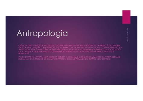 A Antropologia é Um Ramo De Qual Se