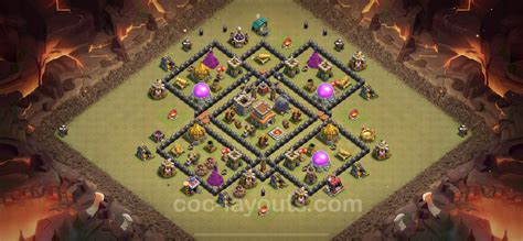 Best War Base Th8 With Link Anti Air Dragon Hybrid 2023 Town Hall