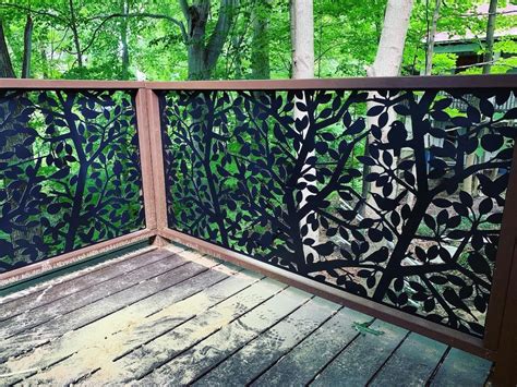 Decorative Laser Cut Privacy Metal Screen Panel Fence Etsy
