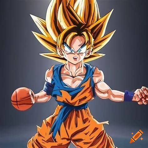 Goku Playing Basketball On Craiyon