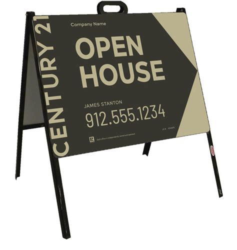 Century 21 Open House A Frame And Sign Panel Unit 18h X 24w Steel