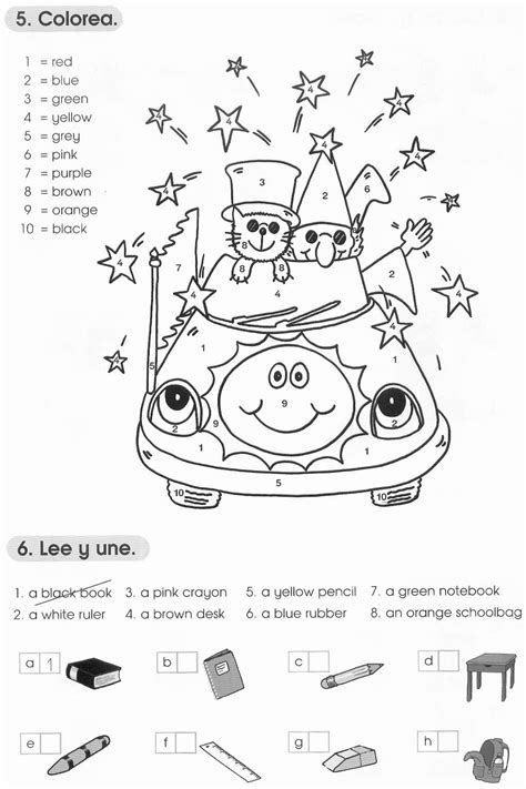 Fichas De Inglés Para Niños Colours Worksheets