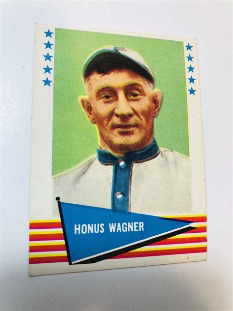 Shortstop, rightfielder and first baseman. 1961 Fleer Honus Wagner rare high grade baseball card ...