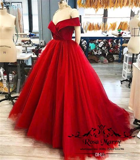 Sexy Red Off Shoulder Cheap Prom Dresses 2018 New Long