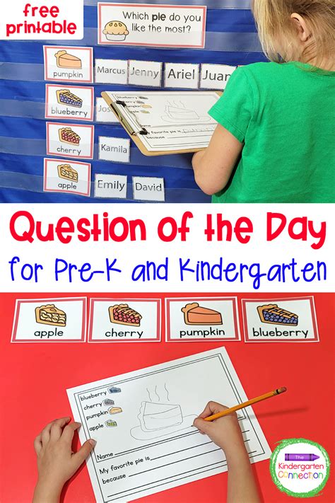 Free Question Of The Day For Pre K And Kindergarten