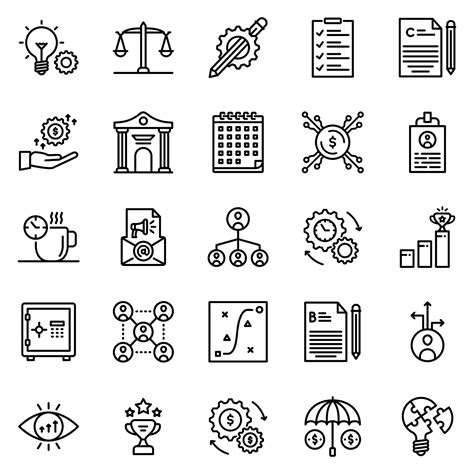 Business Icon Set Vector Illustration 3221048 Vector Art At Vecteezy