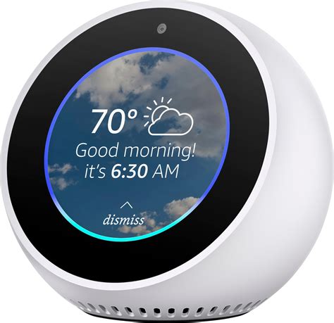 Customer Reviews Amazon Echo Spot Smart Alarm Clock With Alexa White