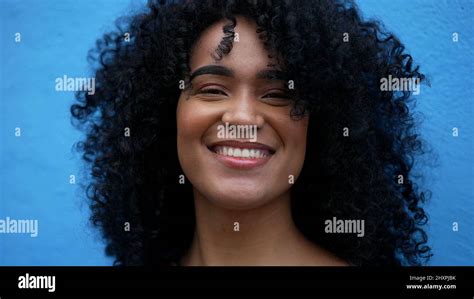 A Happy Latin African Woman Laughing And Smiling Stock Photo Alamy